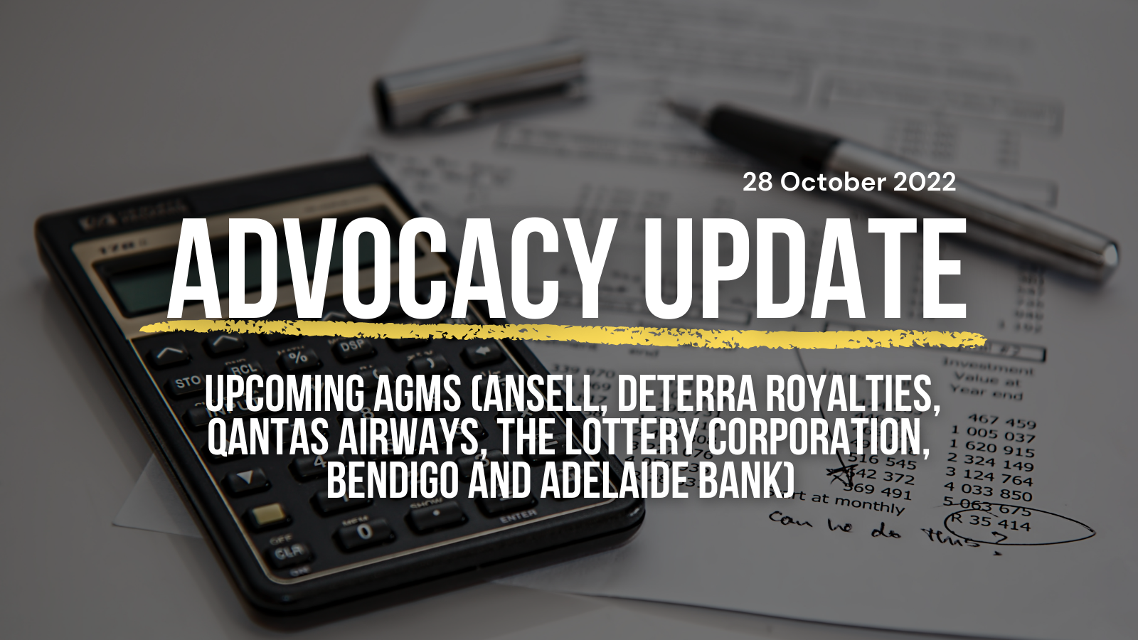 44. advocacy update - 28 October