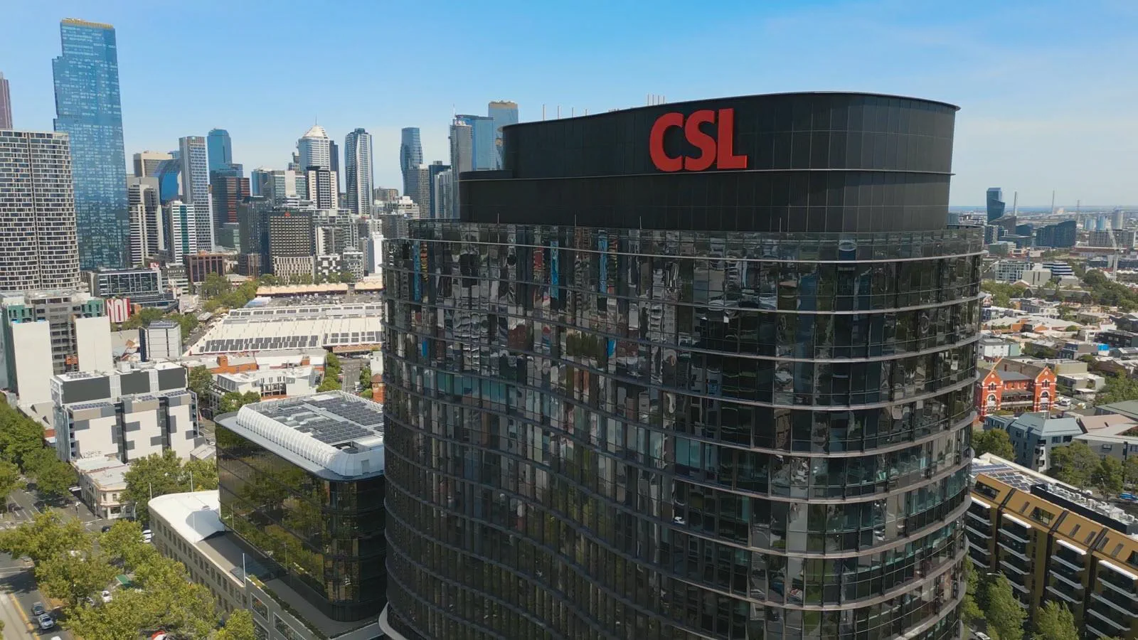 CSL Melbourne HQ - aerial CSL Melbourne HQ - aerial